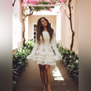White Embroidered/Lace Dress